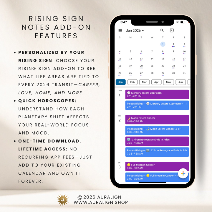 2026 DIGITAL ASTROLOGY CALENDAR - Auralign