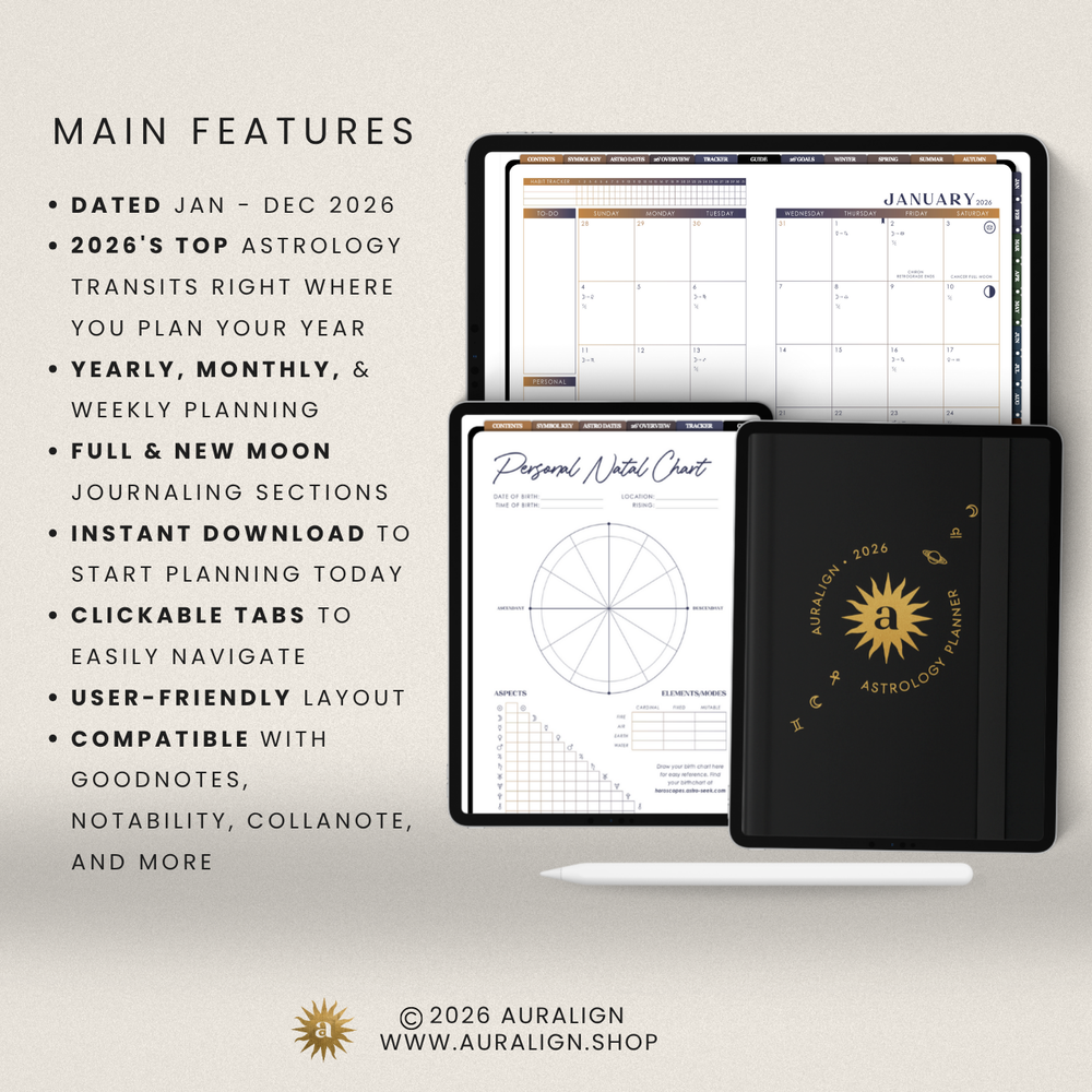 2026 DIGITAL ASTROLOGY PLANNER - Auralign