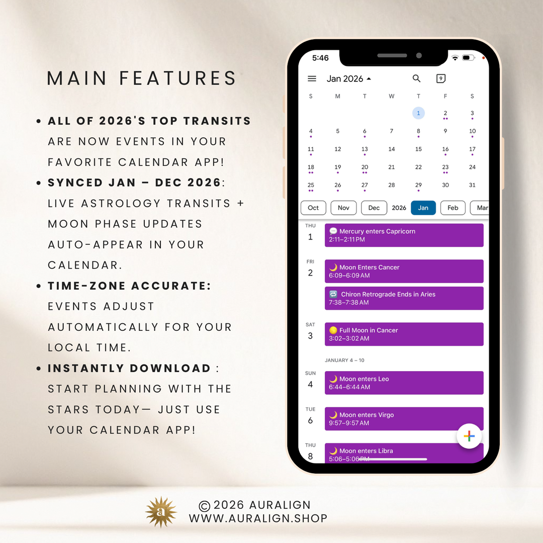 2026 DIGITAL ASTROLOGY CALENDAR - Auralign